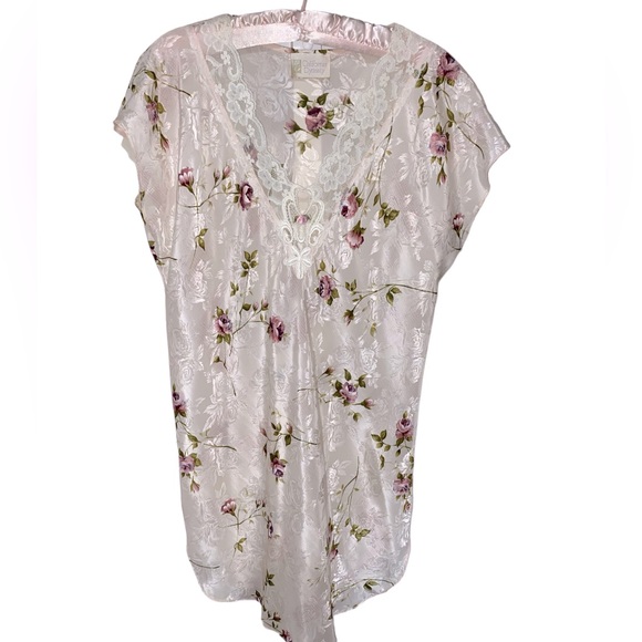 California Dynasty Floral Nightgown and Robe Set Size Small - Picture 6 of 14